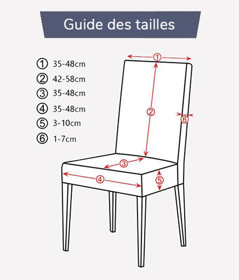 Guide des tailles des housses de chaise | Housse Moderne