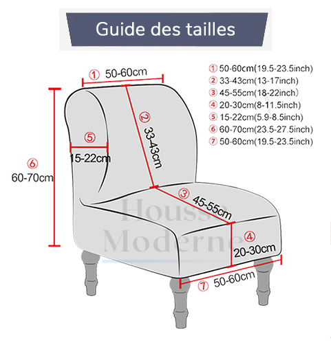 Guide des Tailles Fauteuil Crapaud | Housse Moderne