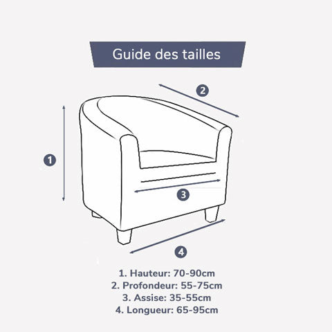 Guide des tailles Fauteuil Cabriolet | Housse Moderne