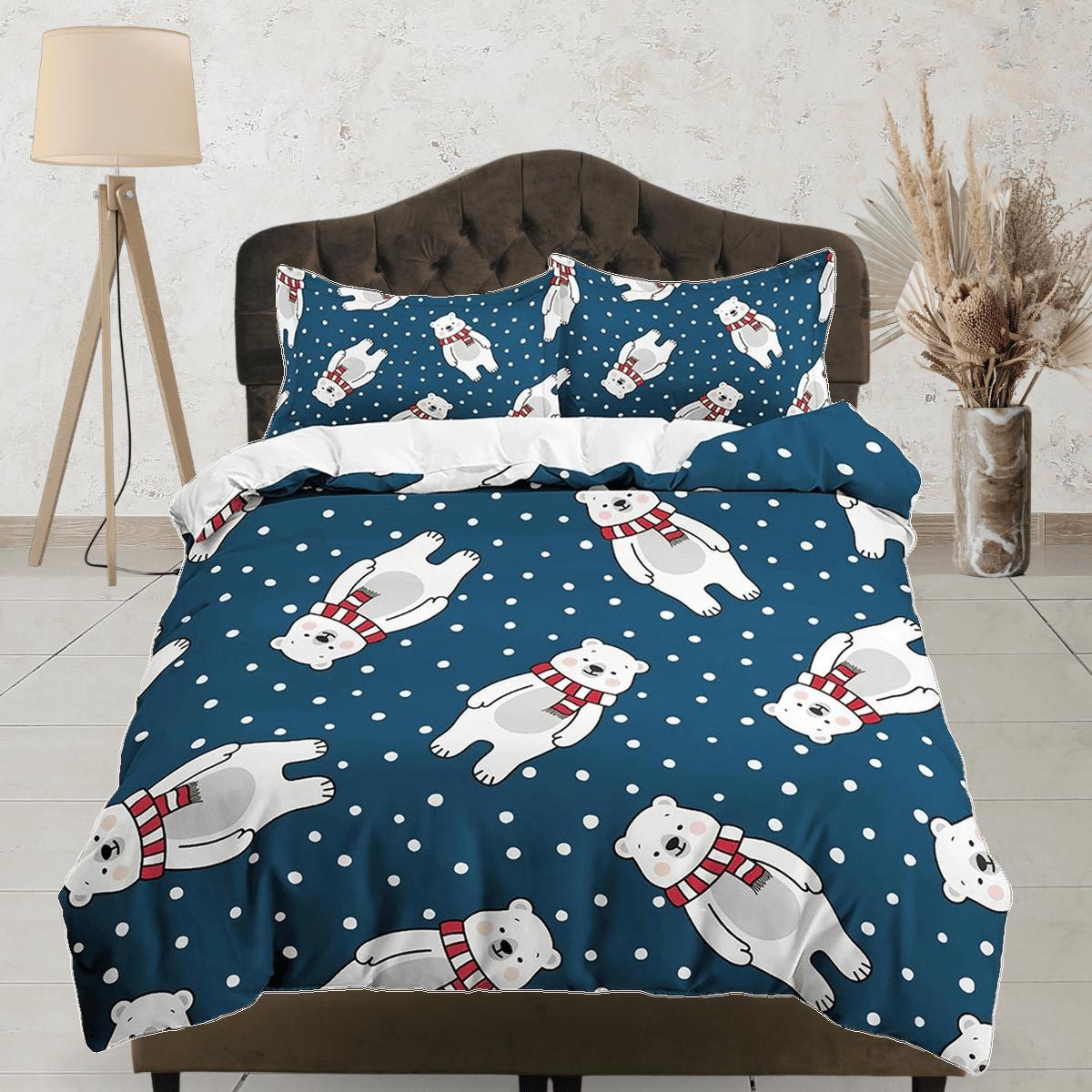 Flying Teddy Bear and Dog in Airplane Bedding, Duvet Cover Set, Zipper