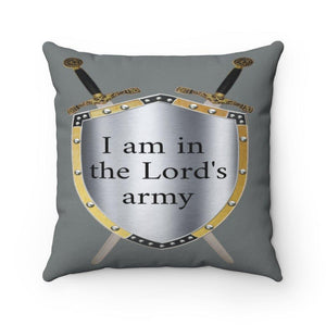 In the Lords Army Spun Polyester Square Pillow 