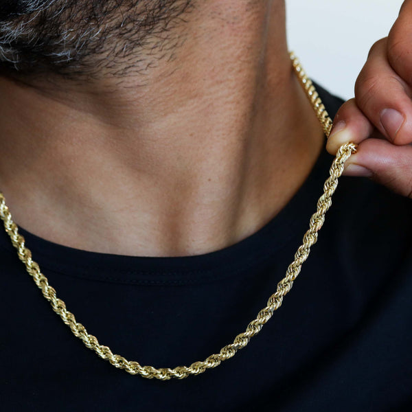14K Solid Gold Rope Chain - 6mm – CHAINZ