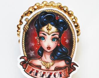 It's Wonder Woman Retractable ID Badge Reel – Zipperedheart