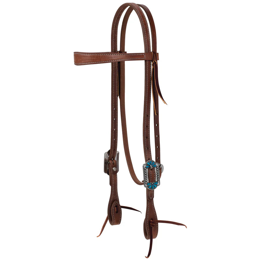 ProTack® Headstall with Designer Hardware- Tuquoise
