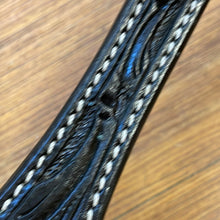 Load image into Gallery viewer, Black Professional Choice Tooled Single Ear Headstall
