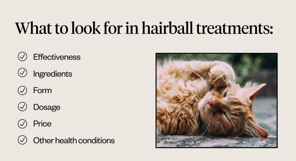 What to look for in hairball treatments