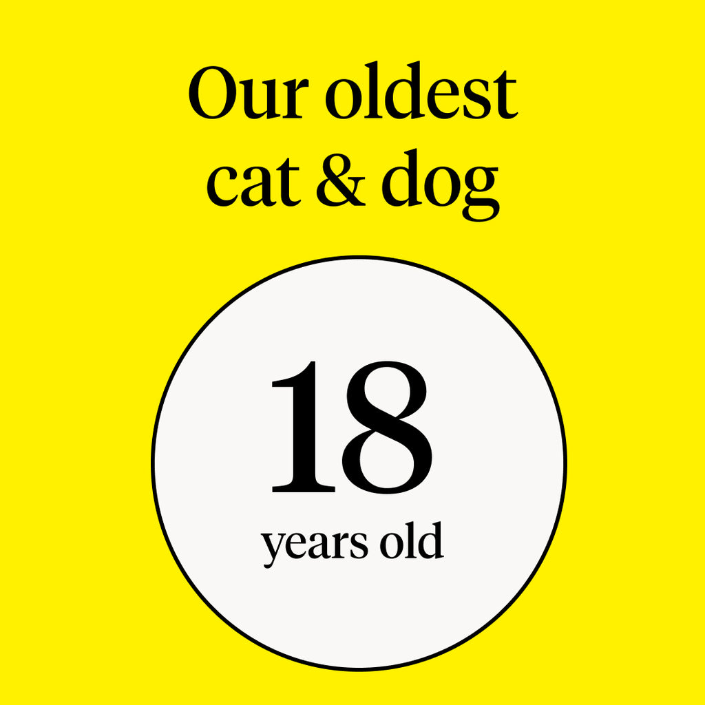 Our oldest cat and dog treated was 18 years old