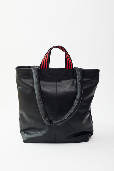 Clare V. Le Slim Box Tote in Oxblood