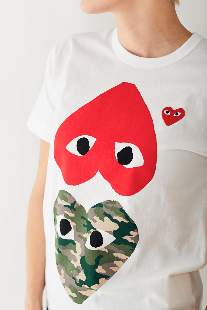 comme de garcons camo heart