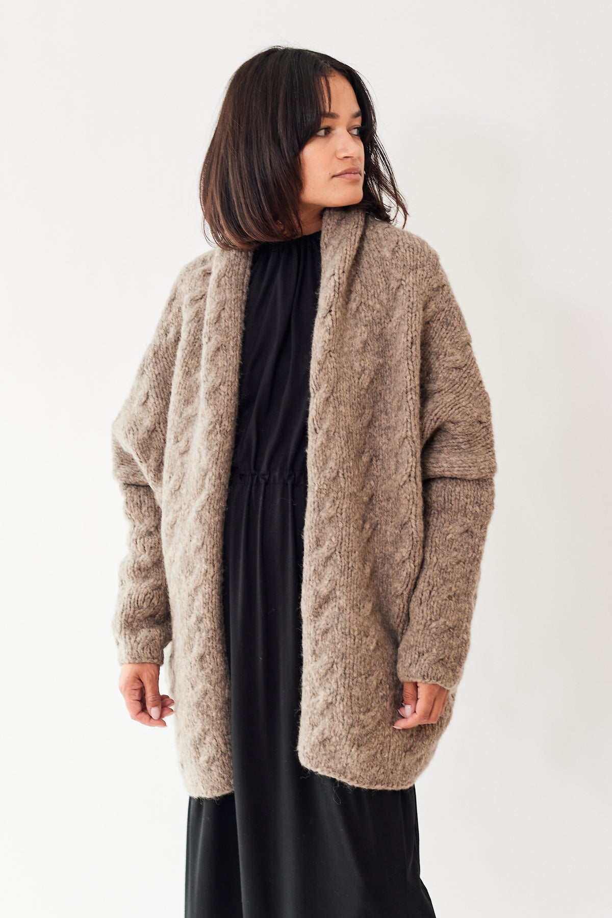 Lauren Manoogian Handknit Cable Cardigan