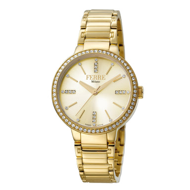 Ferre Milano Gold Dial Gold Bracelet Ladies Watch