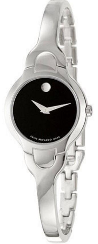  Movado Kara 0605247 Black Dial Stainless Steel Women's Watch 