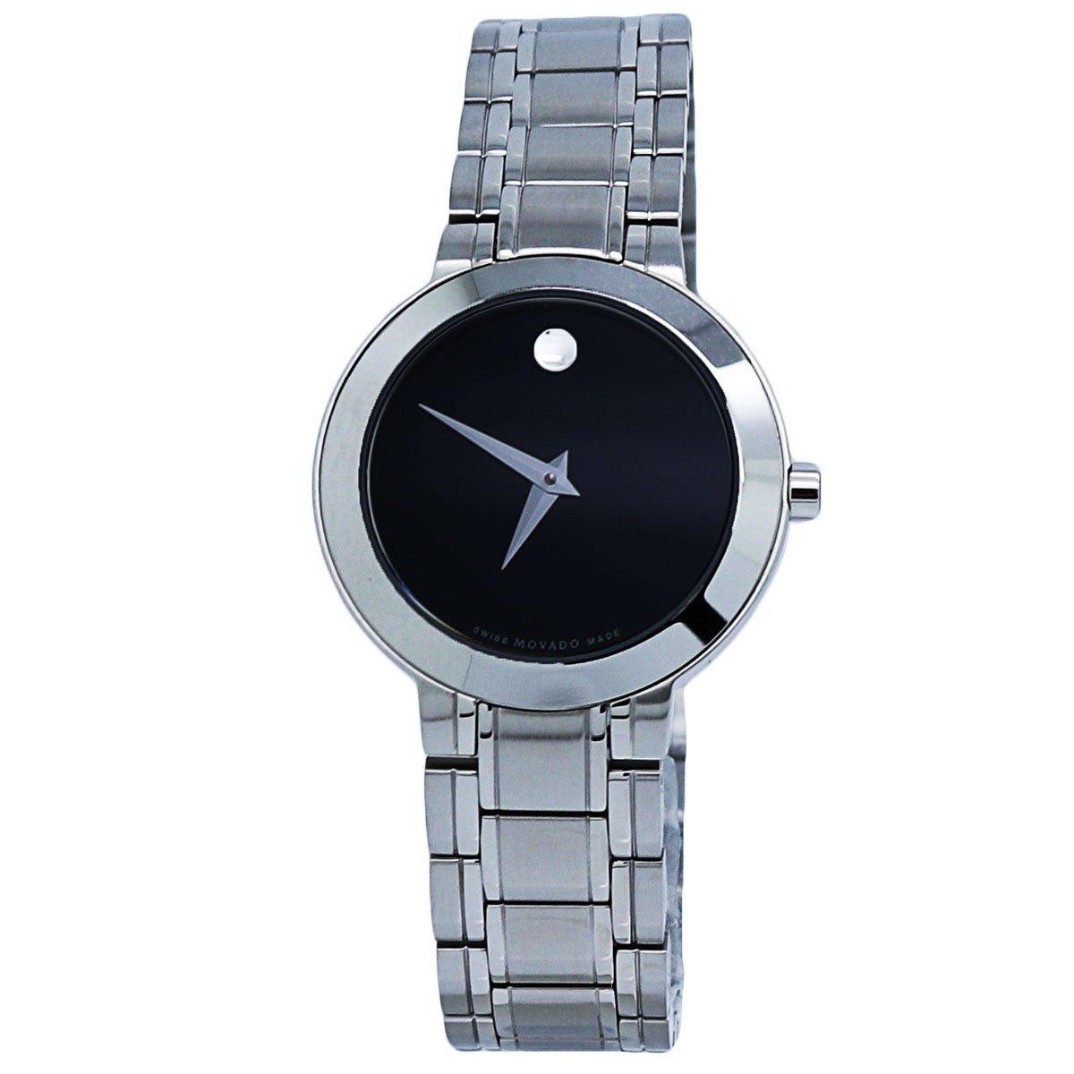  Movado Stiri Black Dial Stainless Steel Ladies Watch 0607280 