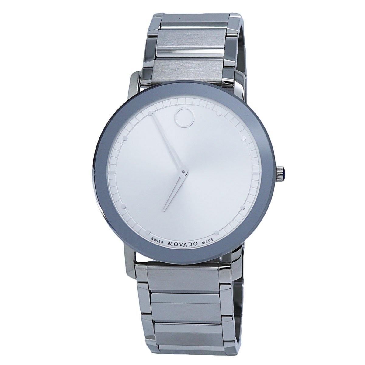  Movado Sapphire Silver Dial Stainless Steel Men's Watch 0607407 