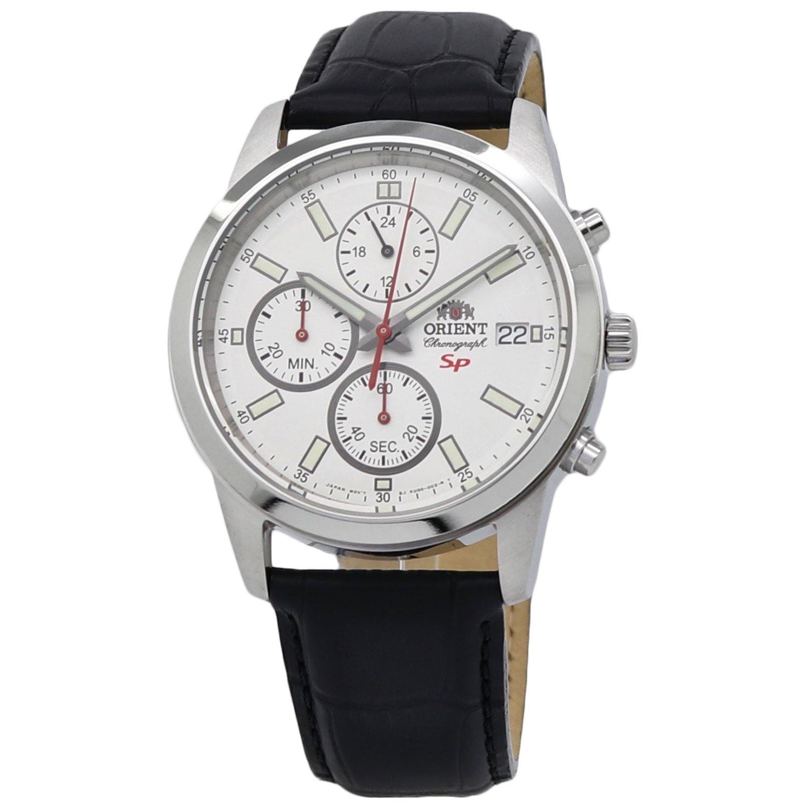  Orient SP Chronograph White Dial Men's Leather Watch FKU00006W0 