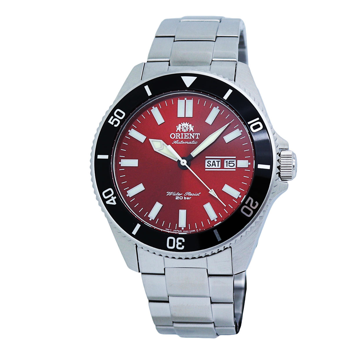  Orient Kanno Diver Automatic Red Dial Stainless Steel Men's Watch RA-AA0915R 