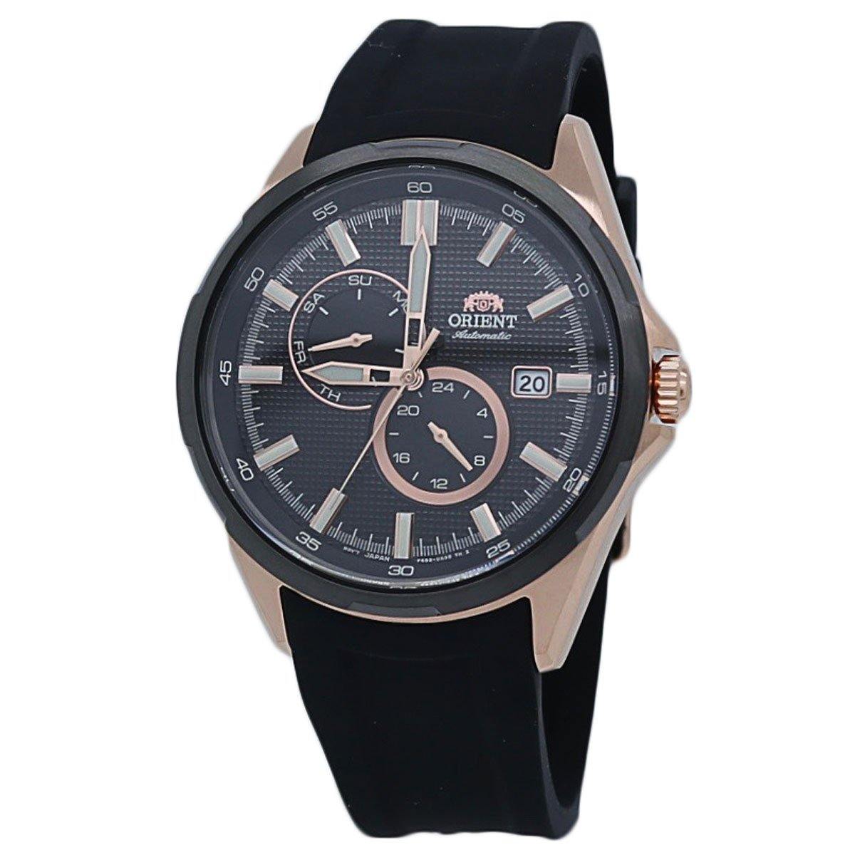  Orient Sport Chronograph Black Dial Silicone Men's Watch RA-AK0604B10B 