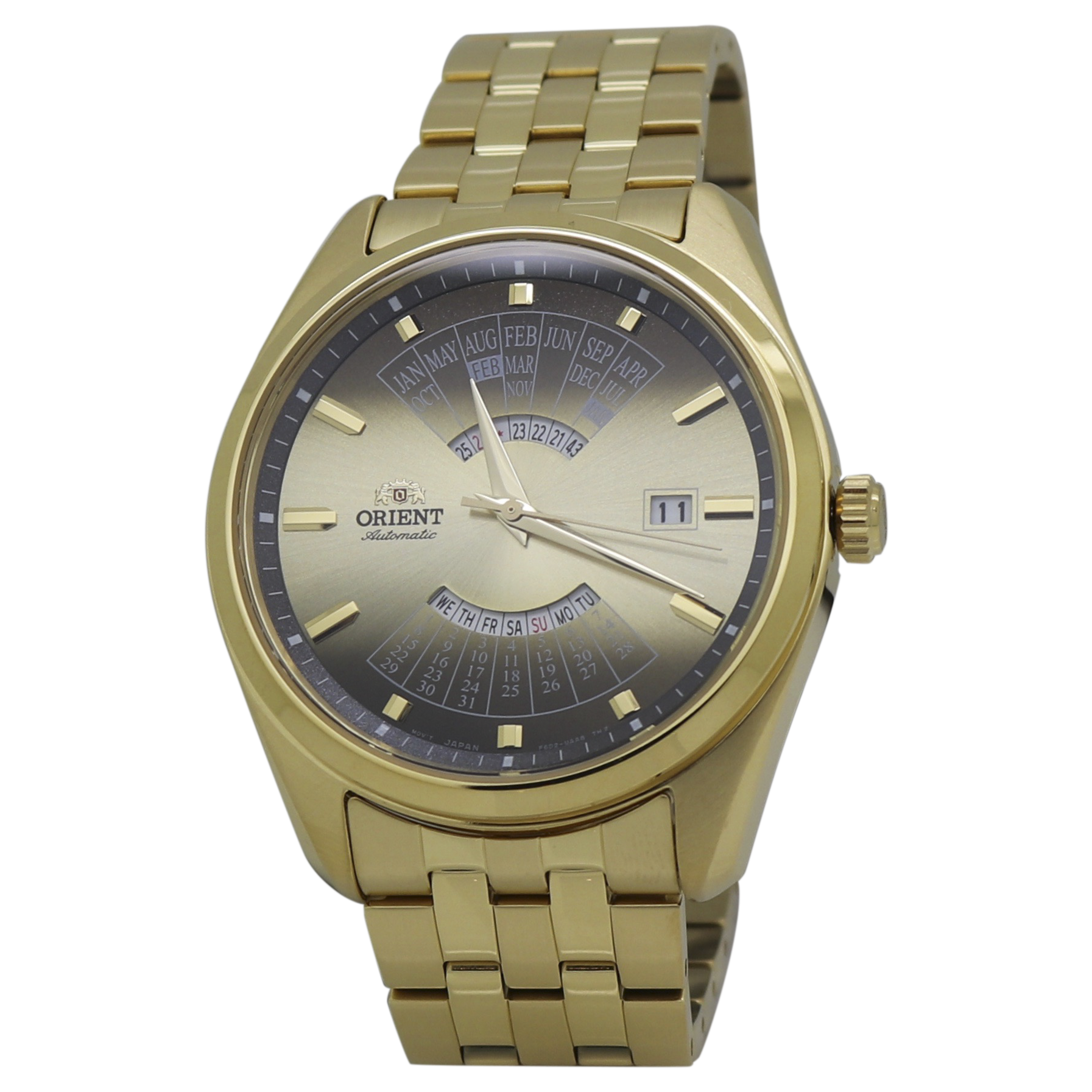  Orient Multi-Year Calendar Gold-tone Stainless Steel Men's Watch RA-BA0001G10B 