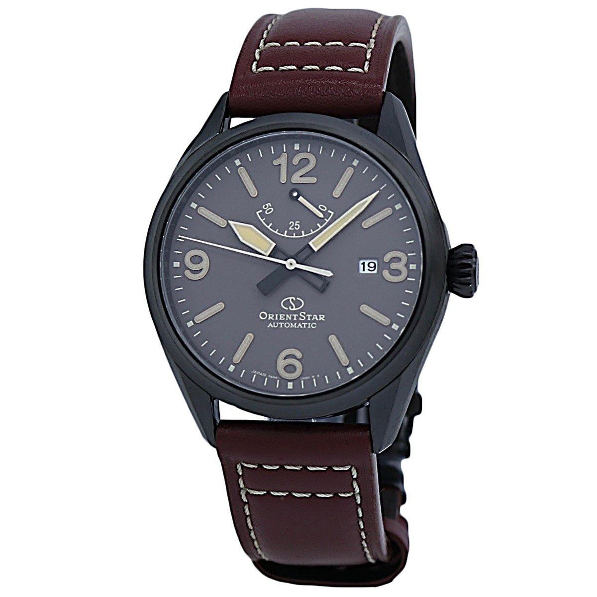  Orient Star Automatic Grey Dial Leather Men's Watch RE-AU0202N 