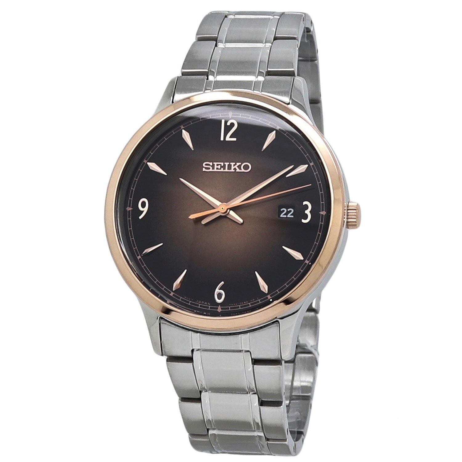  Seiko Essentials Brown Dial Men's Watch SGEH90 