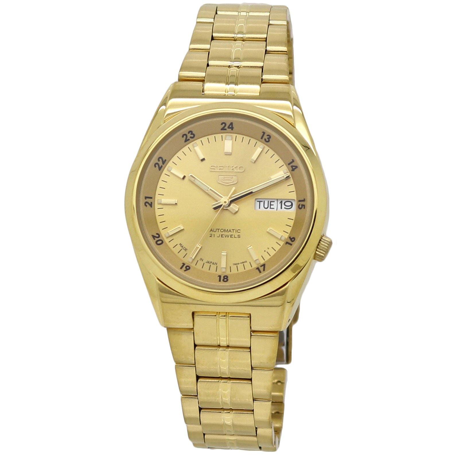  Seiko 5 Japan Automatic Gold-Tone Men's Watch SNK574J1 