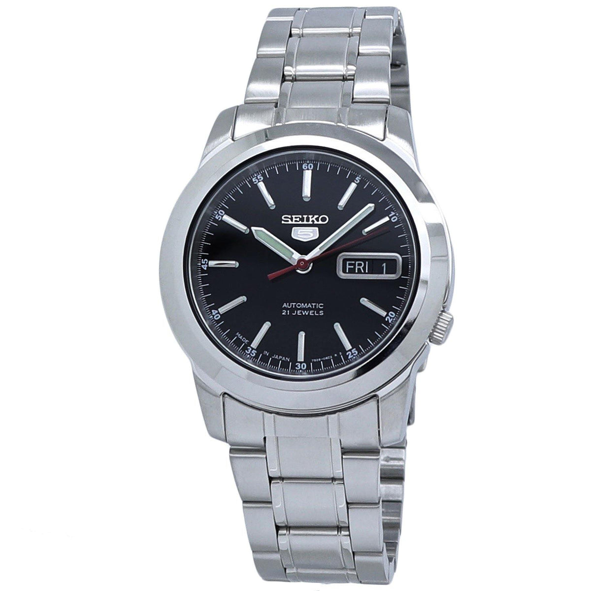 Seiko 5 Automatic SNKE53J1 Black Dial Stainless Steel Men's Watch ...