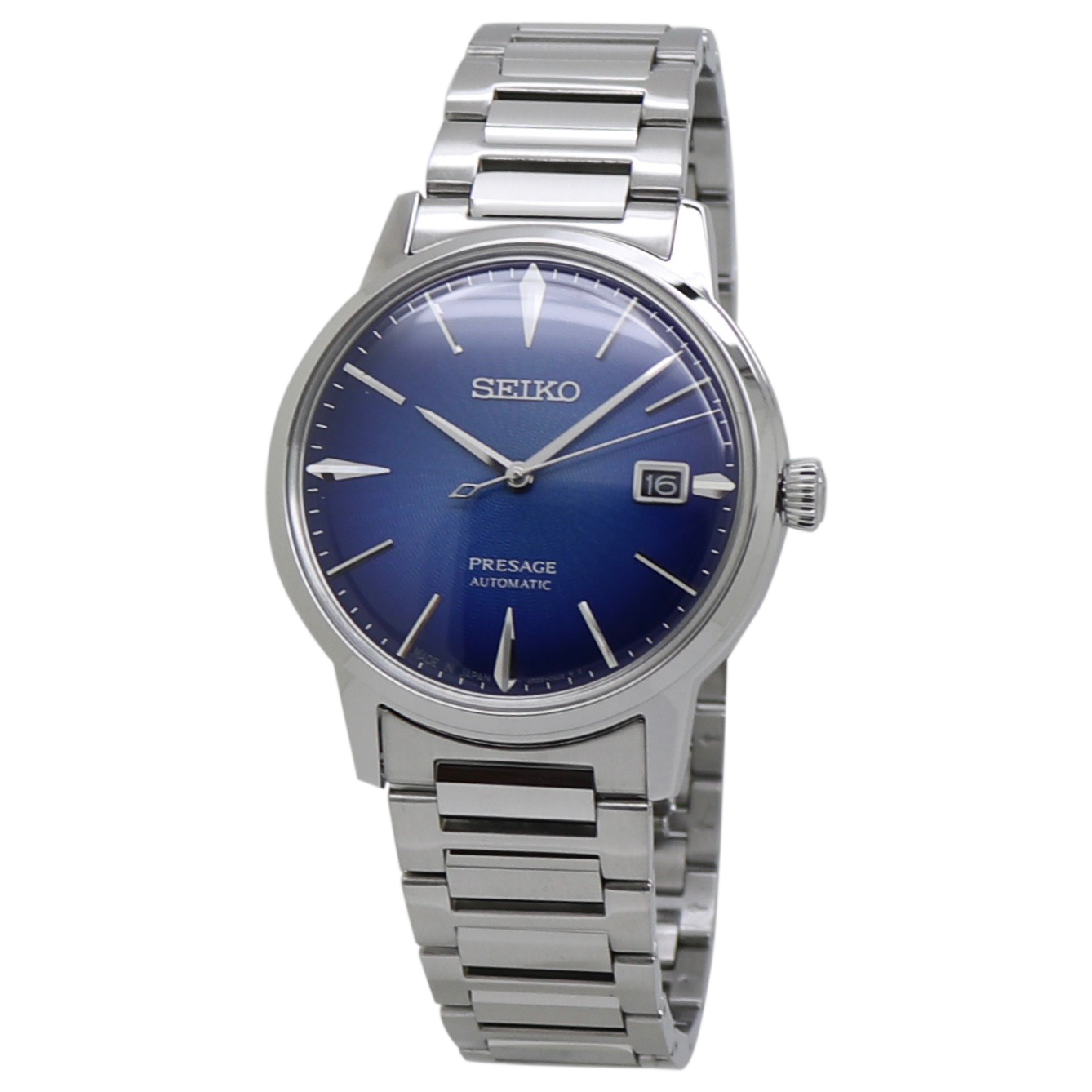  SeIko Presage Automatic Blue Dial Stainless Steel Men's Watch SRPJ13J1 