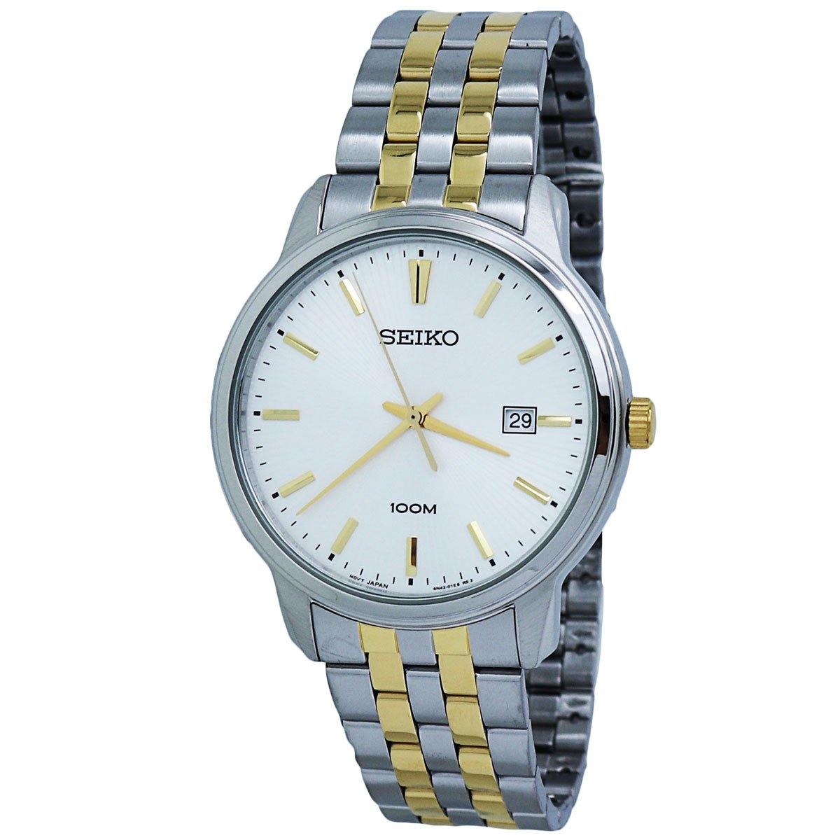  Seiko Neo Classic White Dial Two-Tone Stainless Steel Men's Watch SUR263 