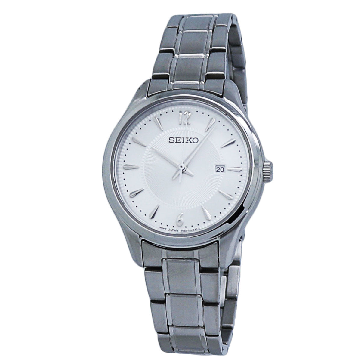  Seiko Noble Quartz White Dial Stainless Steel Ladies Watch SUR423 