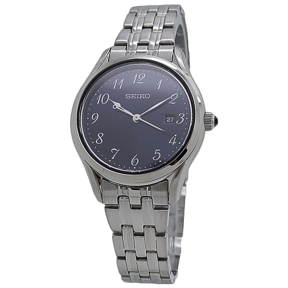  Seiko Neo Classic Blue Dial Stainless Steel Ladies Watch SUR641 