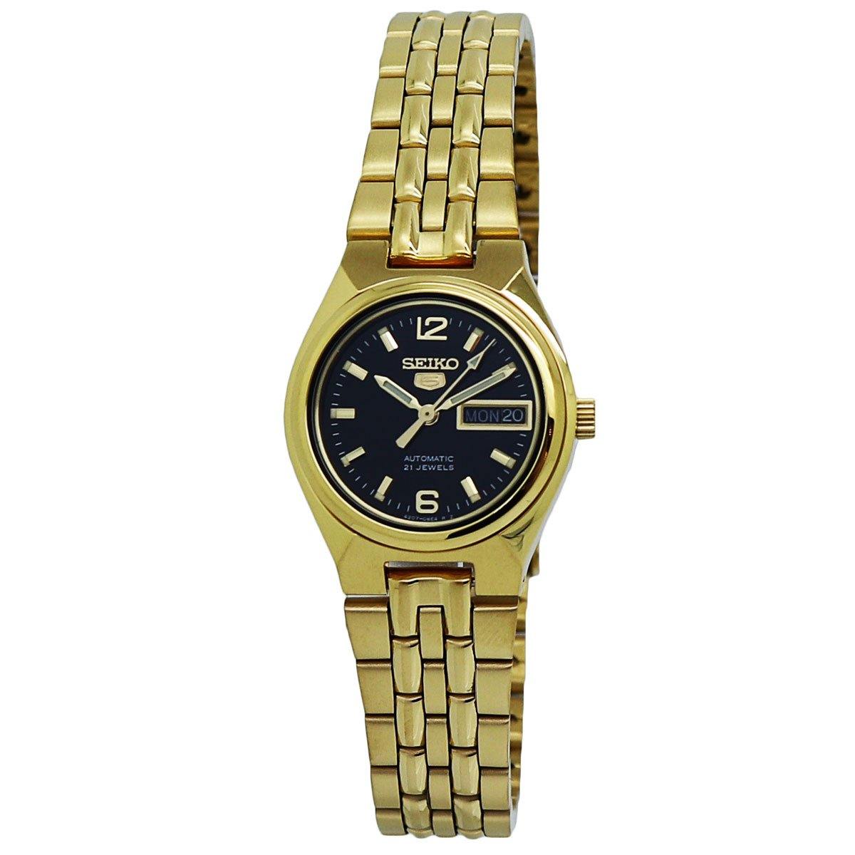Seiko 5 Automatic Gold-tone Stainless Steel Ladies Watch SYMK38 – pass ...