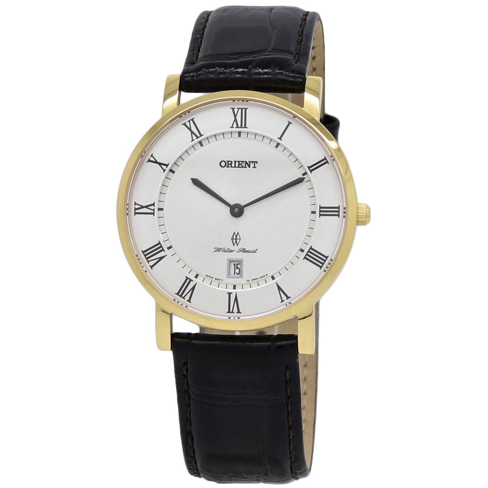  Orient Classic Quartz White Dial Men's Leather Watch FGW0100FW0 