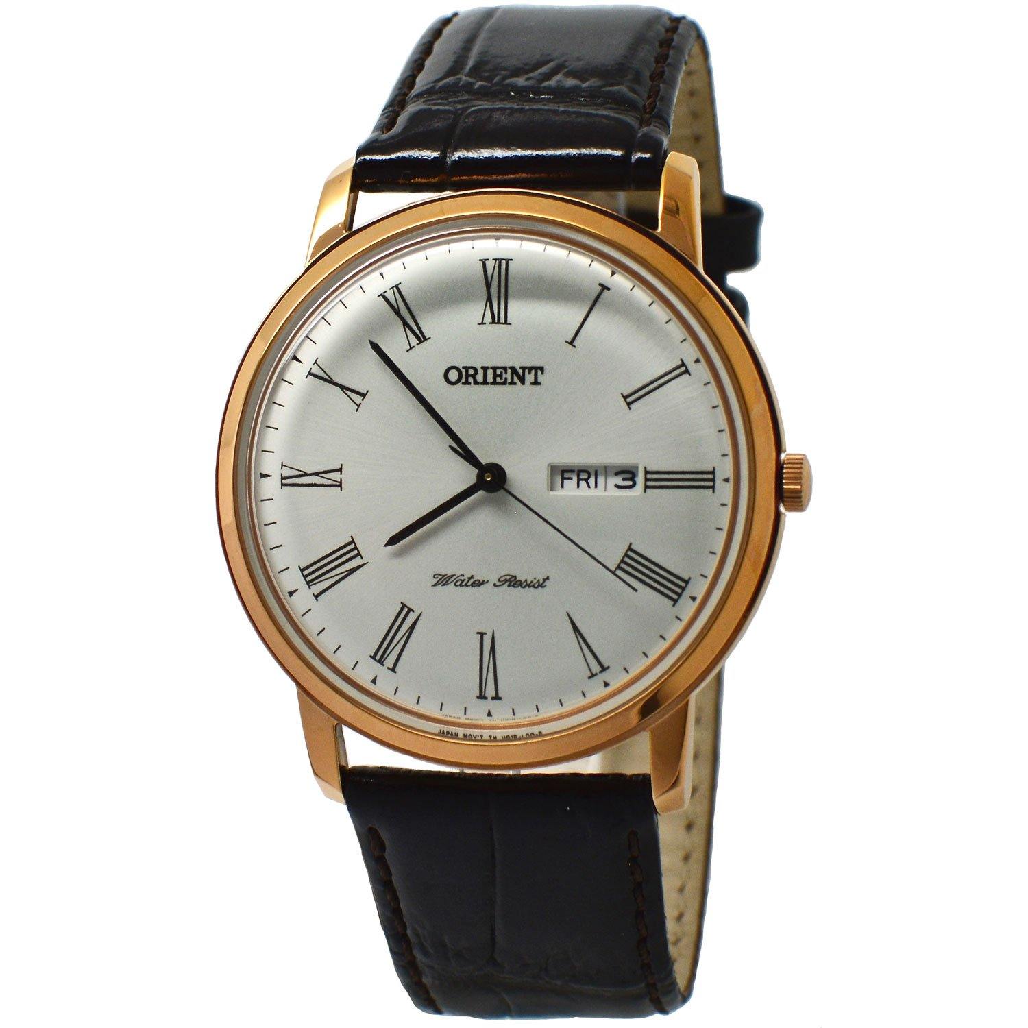  Orient Capital Version 2 FUG1R006W6 White Dial Black Leather Band Men's Watch 