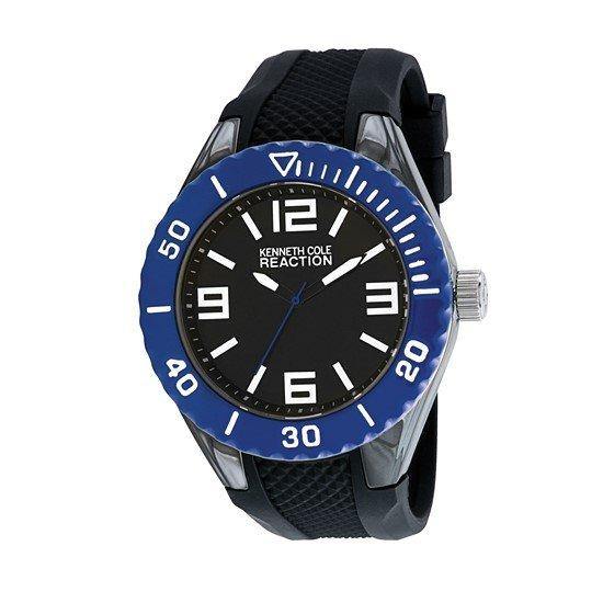  Kenneth Cole REACTION Unisex RK1340 Street Collection Analog Display Japanese Quartz Black Watch 