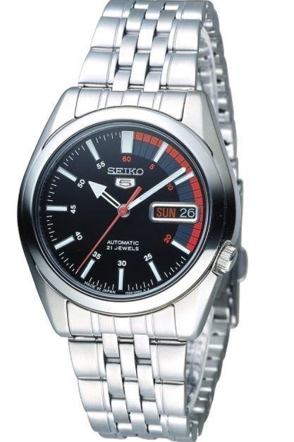  Seiko 5 Automatic SNK375J1 Black Dial Stainless Steel Men's Watch 