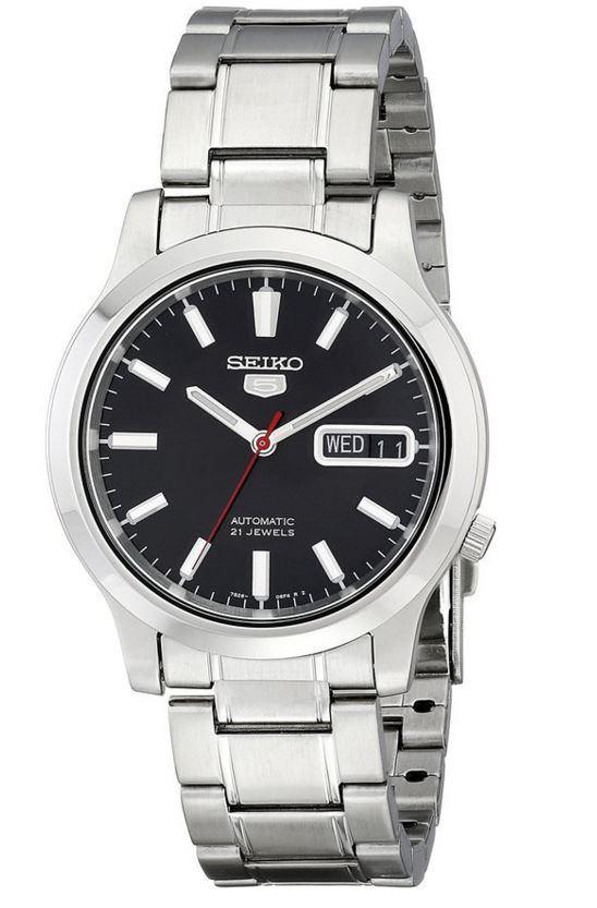 Seiko 5 Automatic SNK795 Black Dial Stainless Steel Men's Watch – pass ...