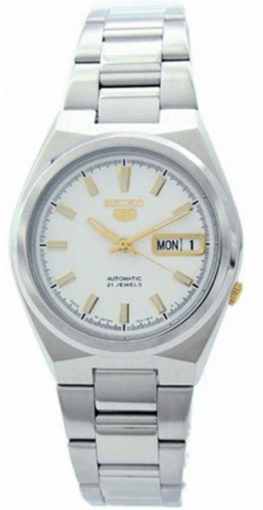  Seiko 5 Automatic SNKC47J1 White Dial Stainless Steel Men's Watch 