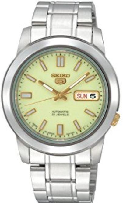  Seiko 5 Automatic SNKK19J1 Luminous Dial Stainless Steel Men's Watch 