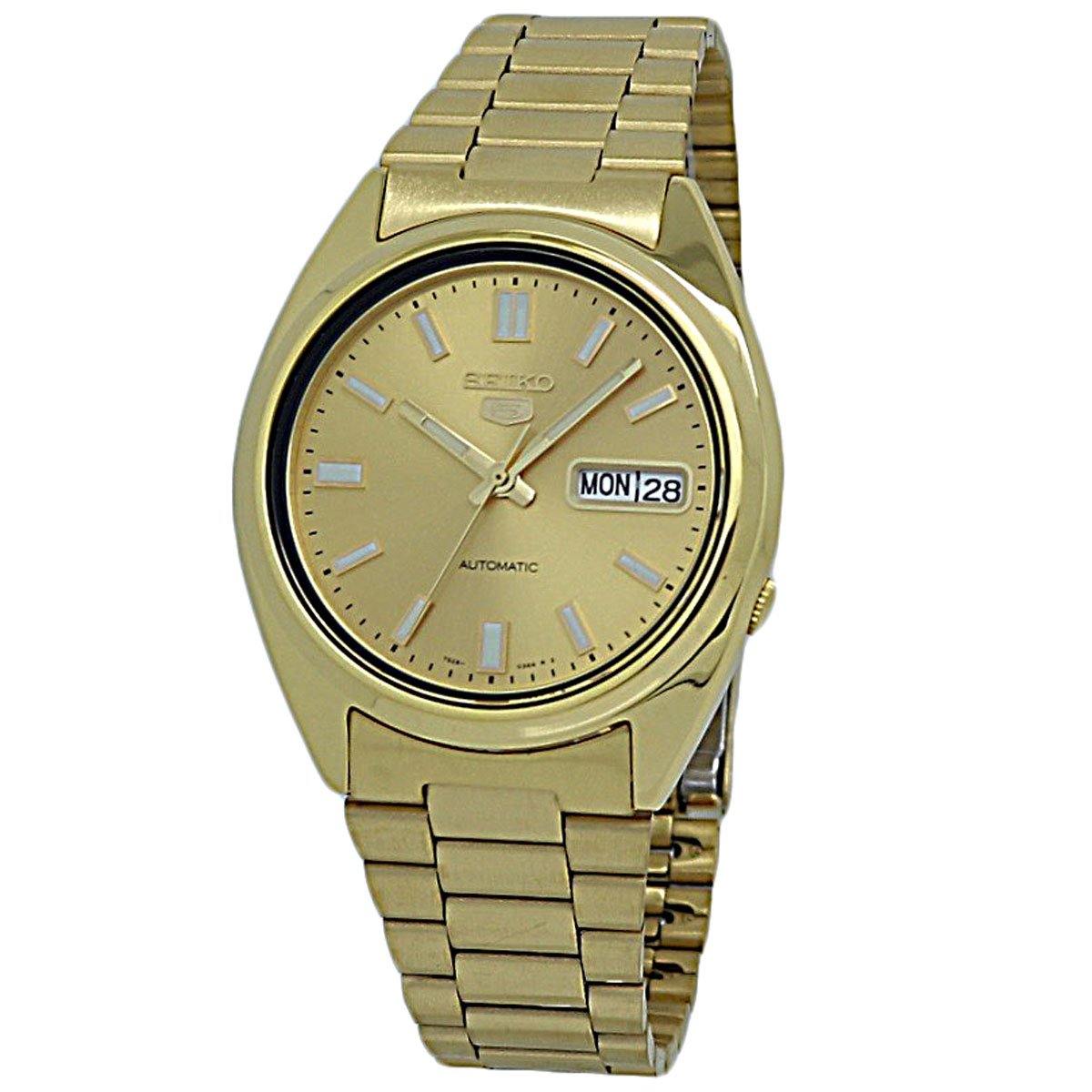  Seiko 5 Automatic Gold-tone Stainless Steel Men's Watch SNXS80 