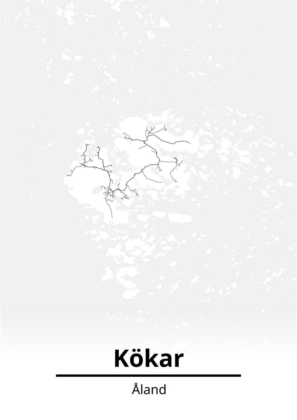 Kökar map board and map poster