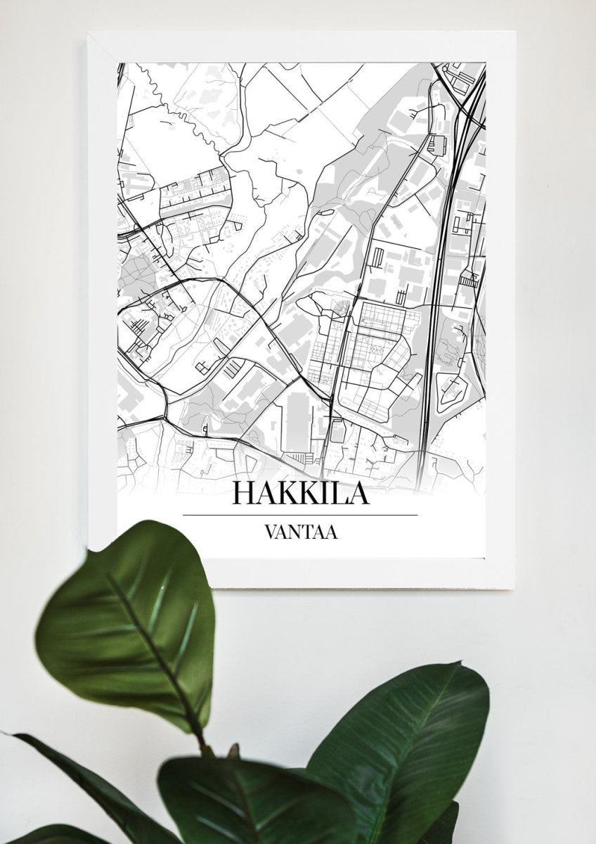 Hakkila map board and map poster