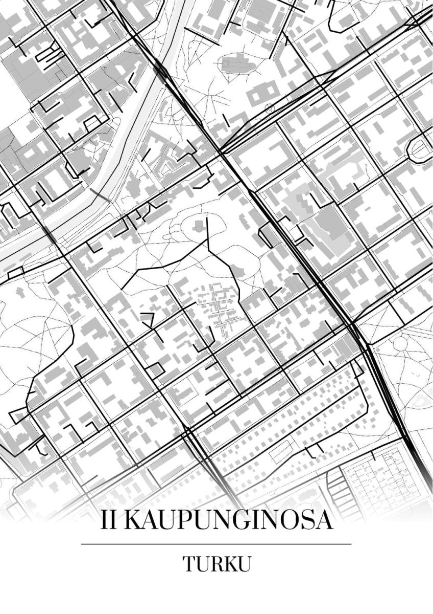 II Kaupunginosa karttataulu ja karttajuliste