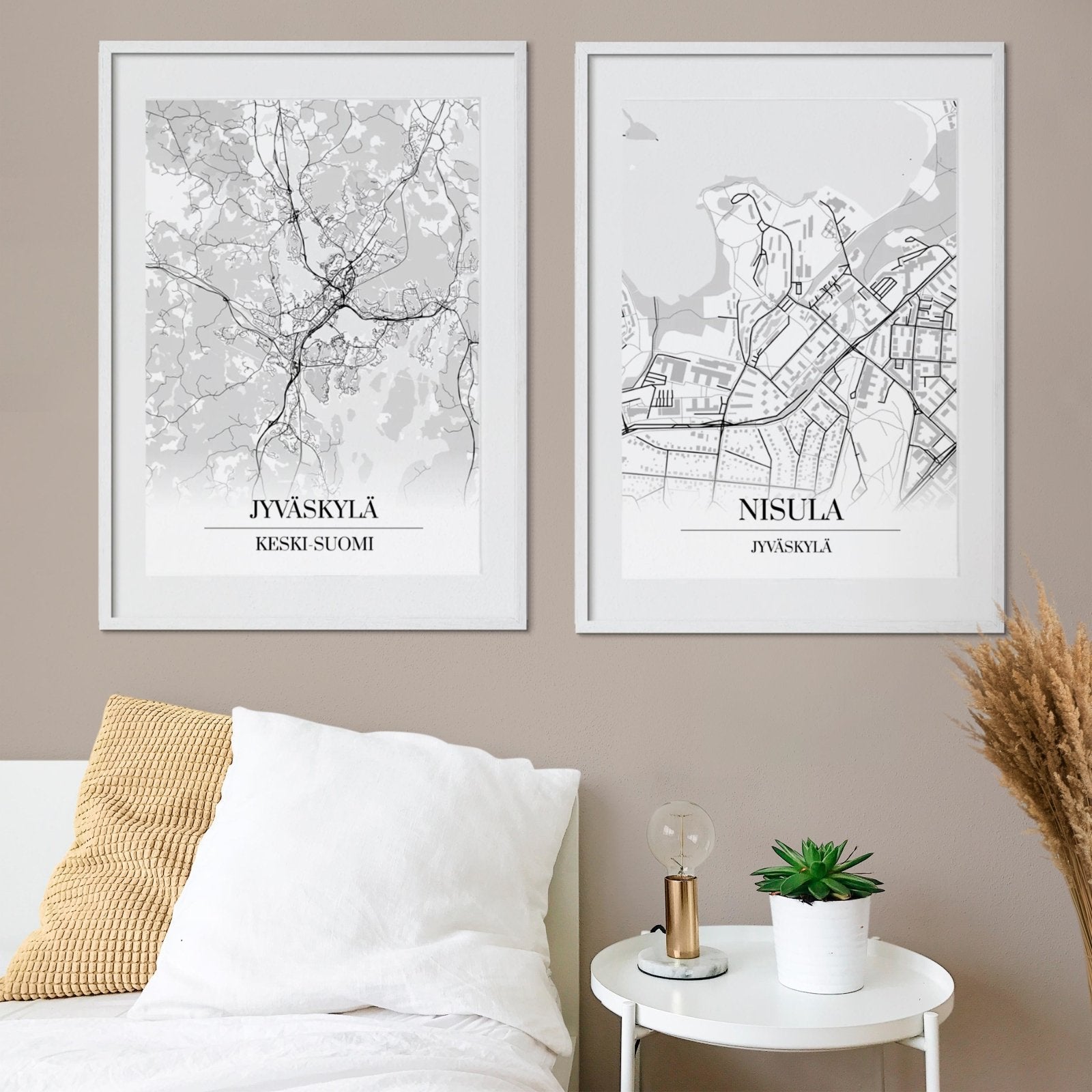 Jyväskylä map board and map poster