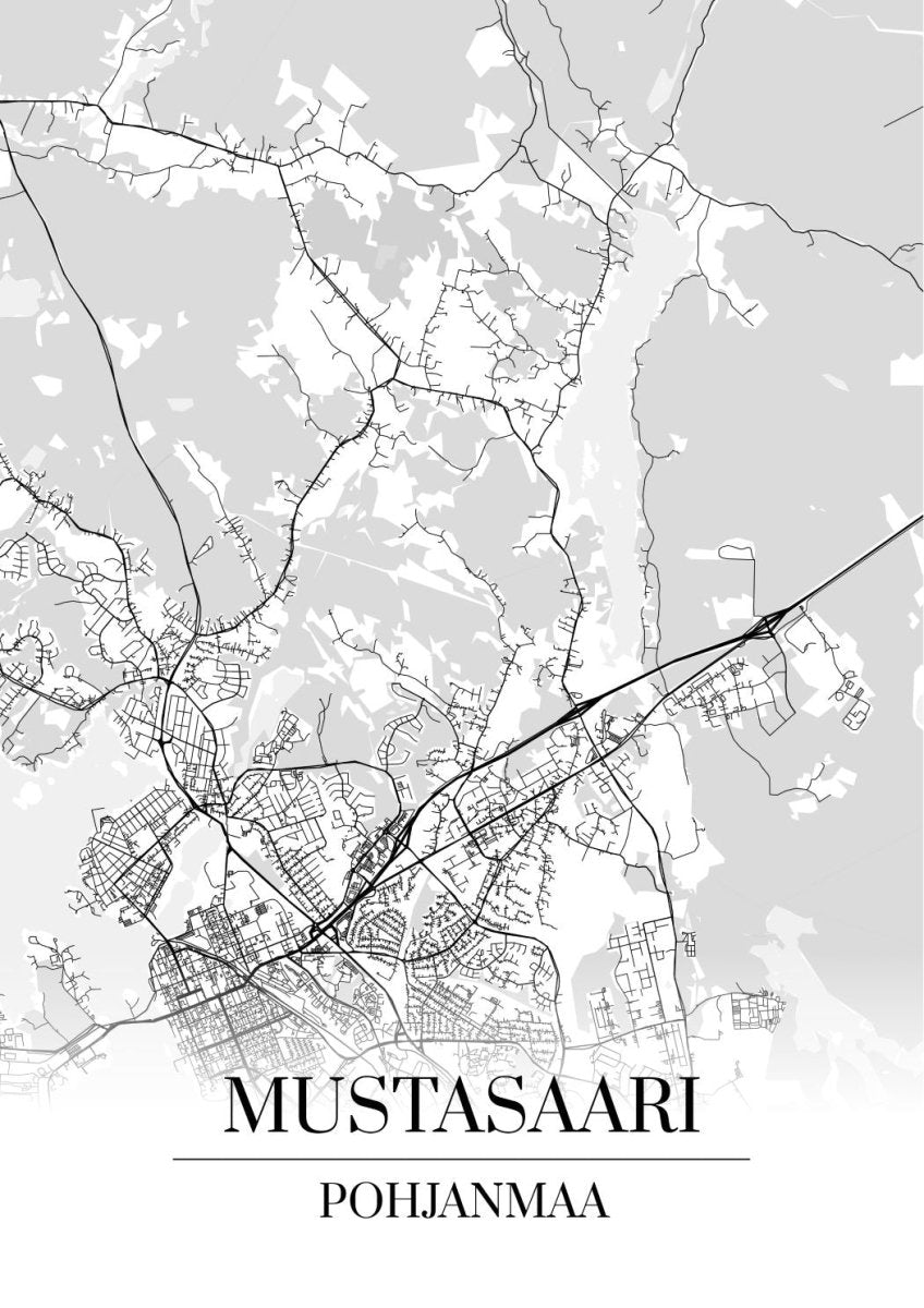 Mustasaari map board and map poster