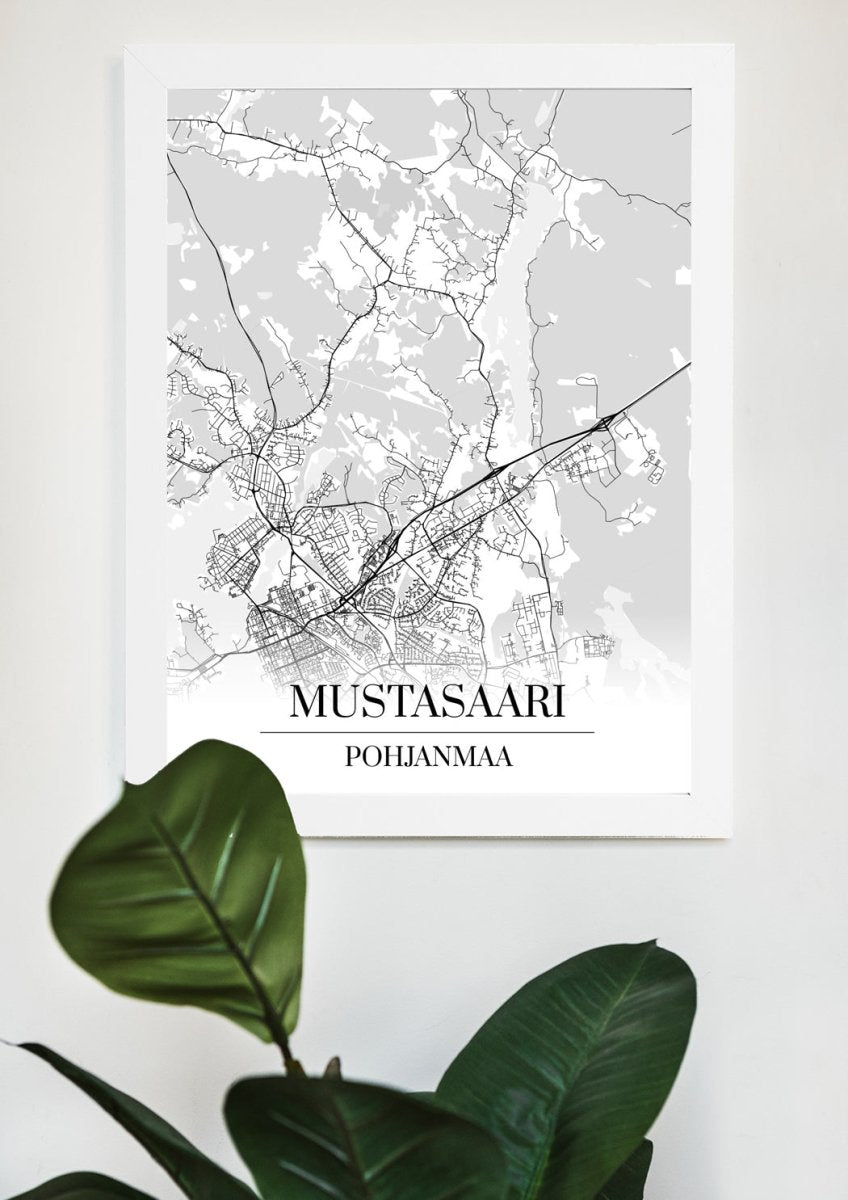 Mustasaari map board and map poster