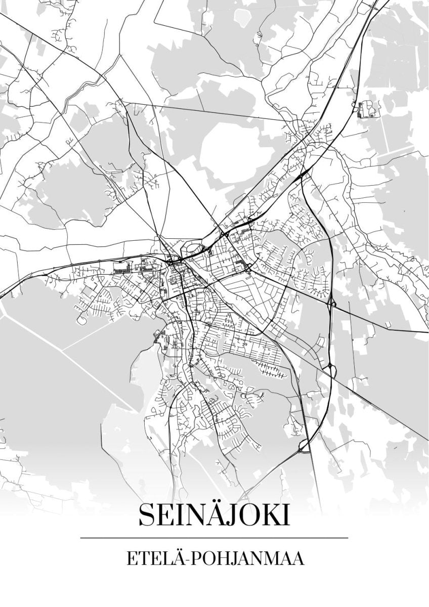 Seinäjoki map board and map poster