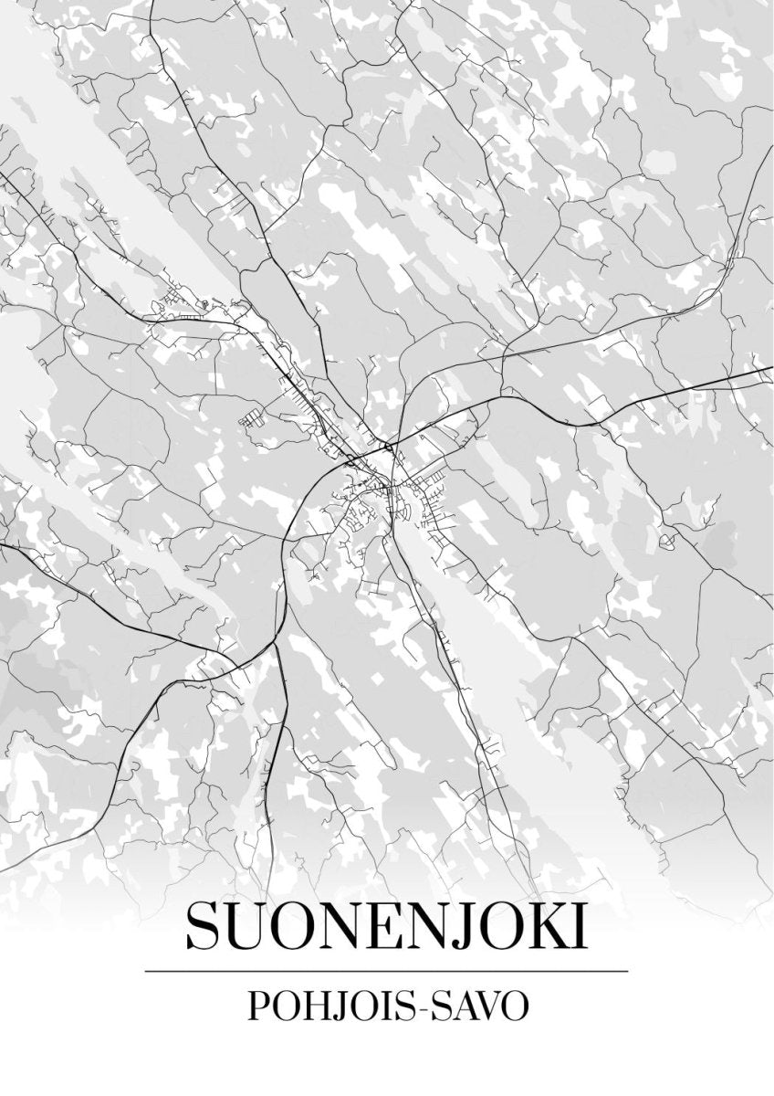 Suonenjoki map board and map poster