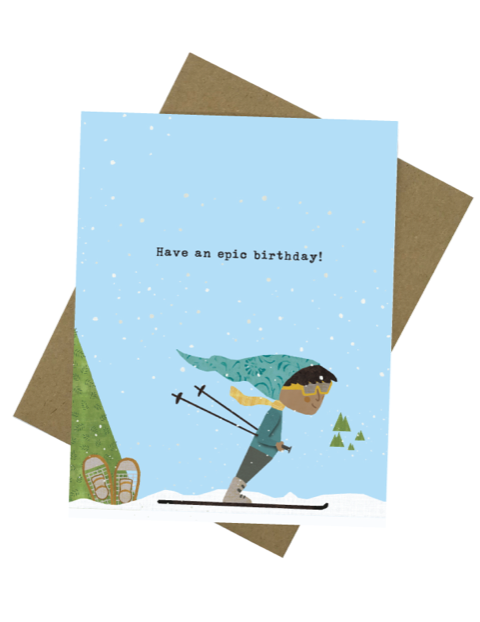 Happy Birthday Fly Fishing can Be Personalised Card. A Skillipig