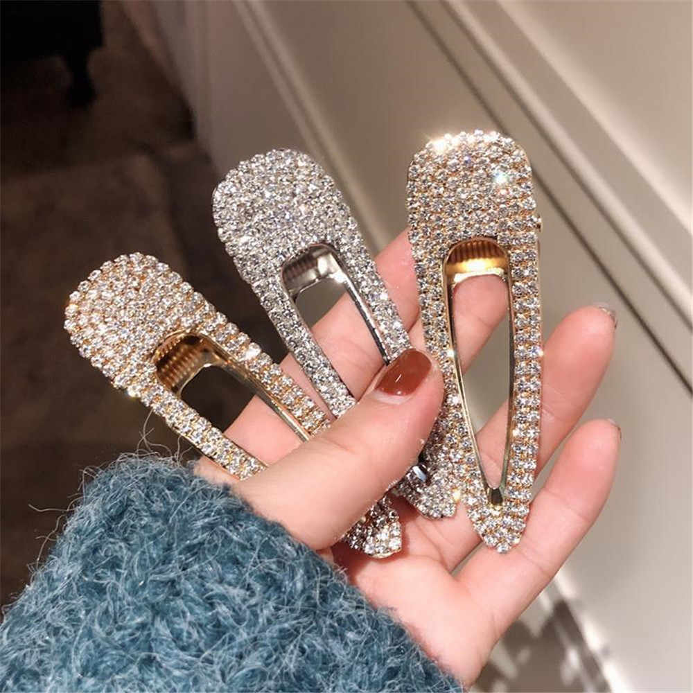 Wholesale AHC191101 Women Girls New Fashion Design Silver Diamond Hair Pin  Bling Rhinestone Hair Clips Jewelry Accessories From malibabacom