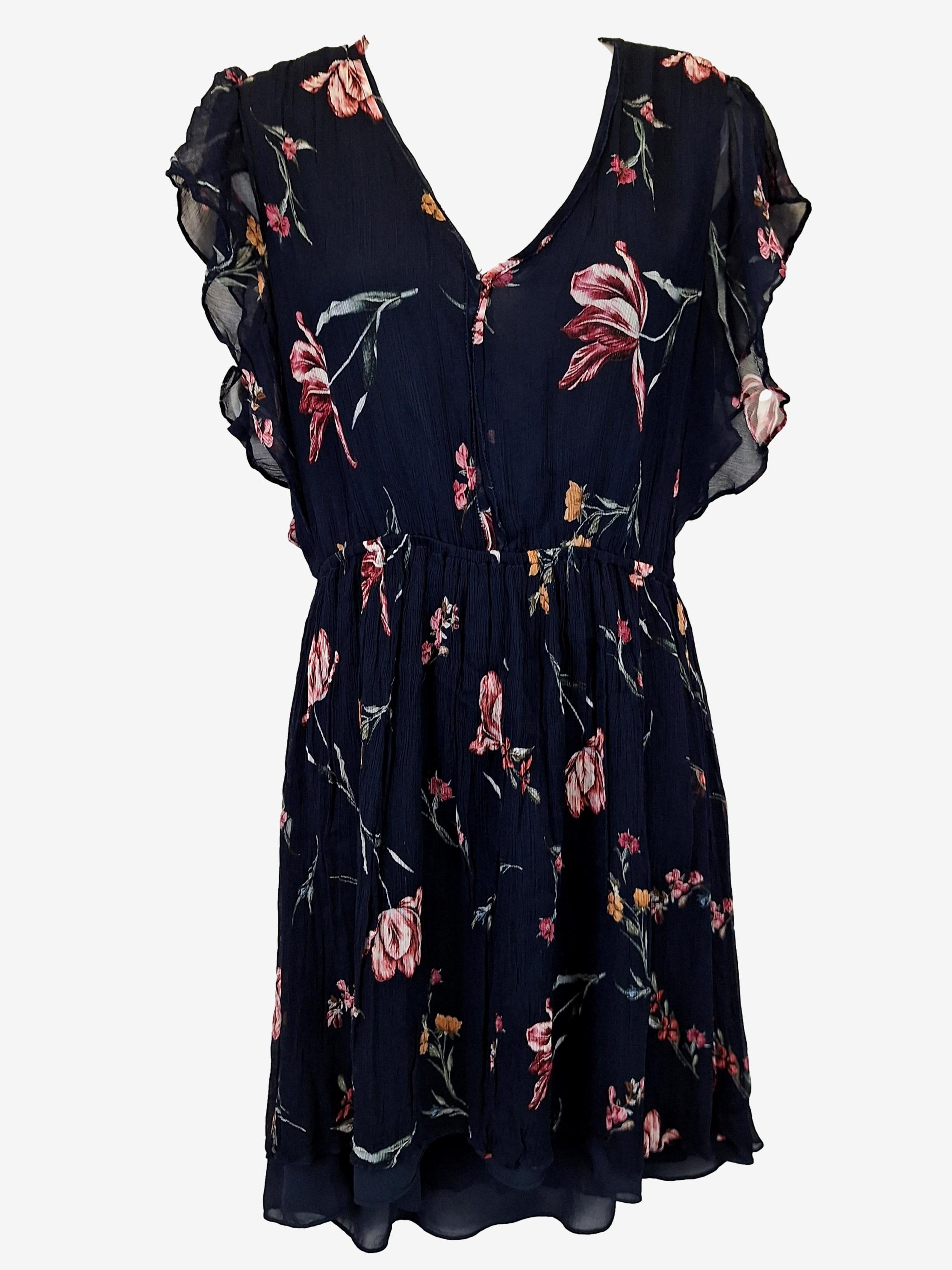 image of Witchery Airy Meadow V Neck Midi Dress Size 10